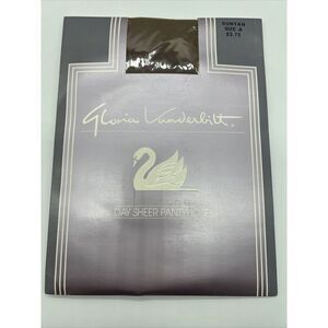 Vintage Gloria Vanderbilt Day Sheer Pantyhose Size C Coffee 100% Nylon